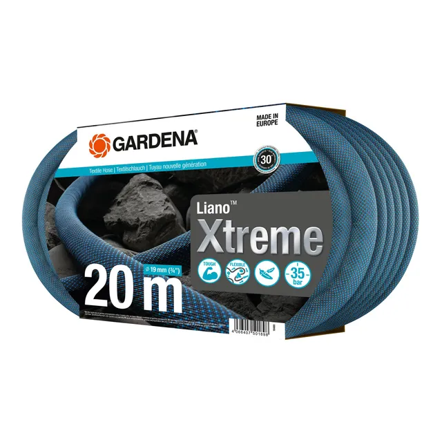 gardena-liano-xtreme-textil-gartenschlauch-3-4-zoll-20-m-set image 1