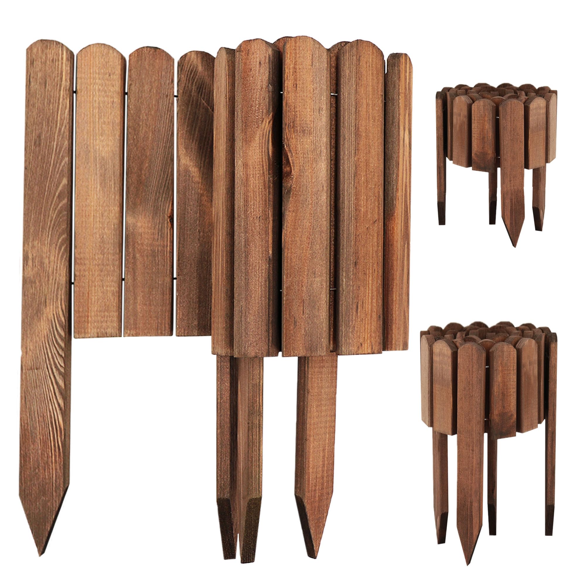 aquagart-holz-rollzaun-dunkelbraun-30x200-cm-beeteinfassung-holz-2er-set image 3