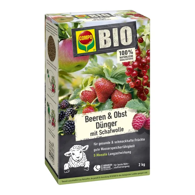 compo-bio-beeren-langzeit-d-nger-mit-schafwolle-2-kg-5-monate-wirkung image 1