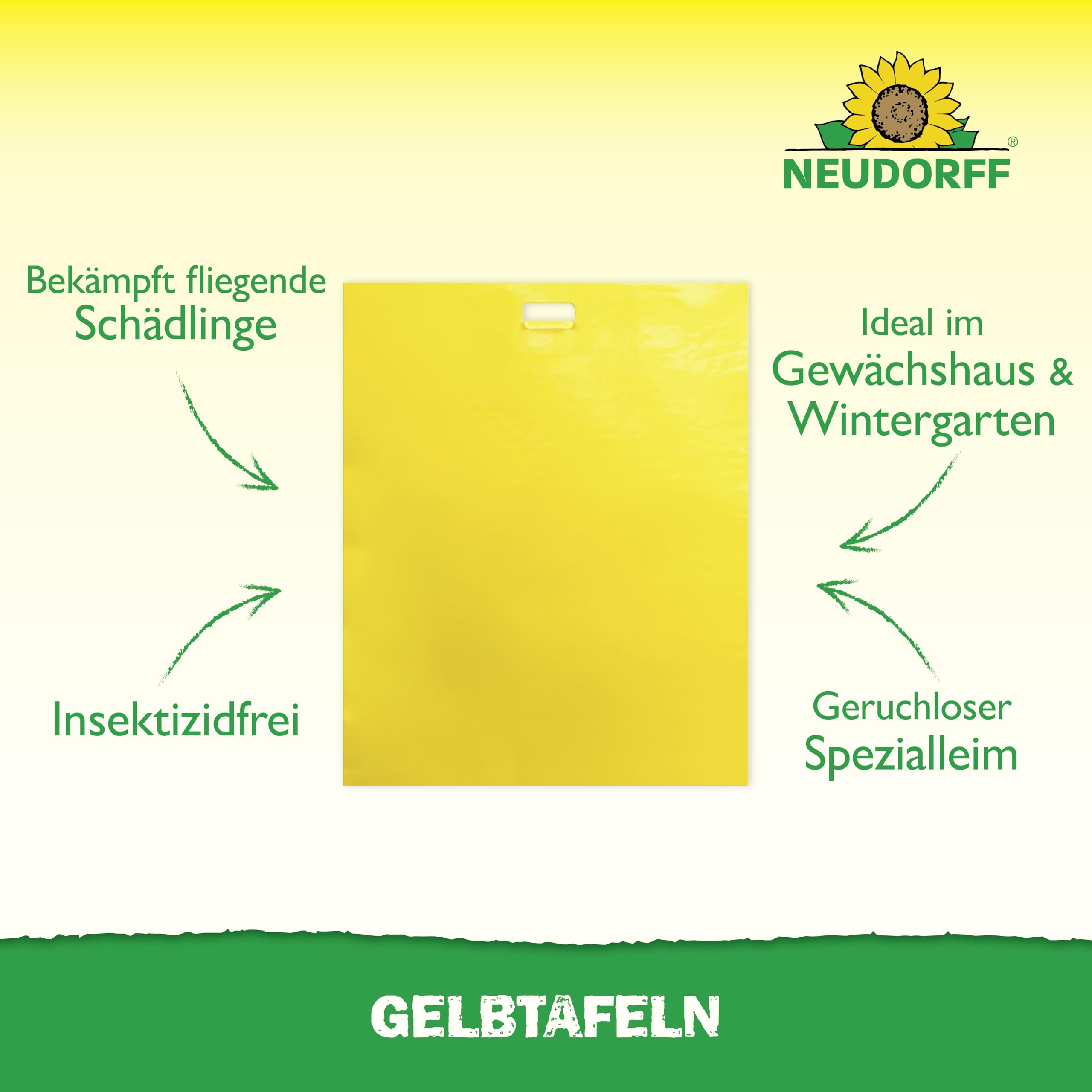 neudorff-gelbtafeln-gro-formatig-5-st-ck-gegen-trauerm-cken-und-wei-e-fliegen image 2