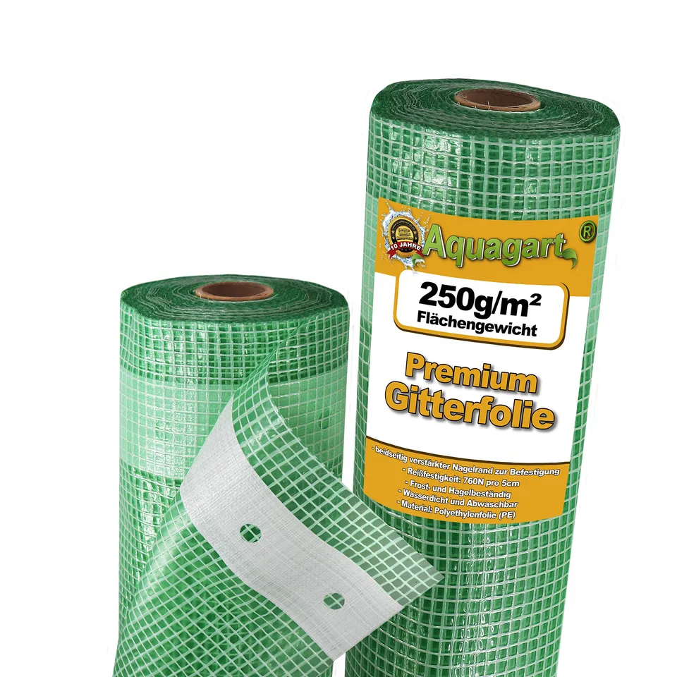 aquagart-gew-chshaus-folie-gitterfolie-6-m-x-2-0-m-gr-n-transparent-250g-rei-fes image 1