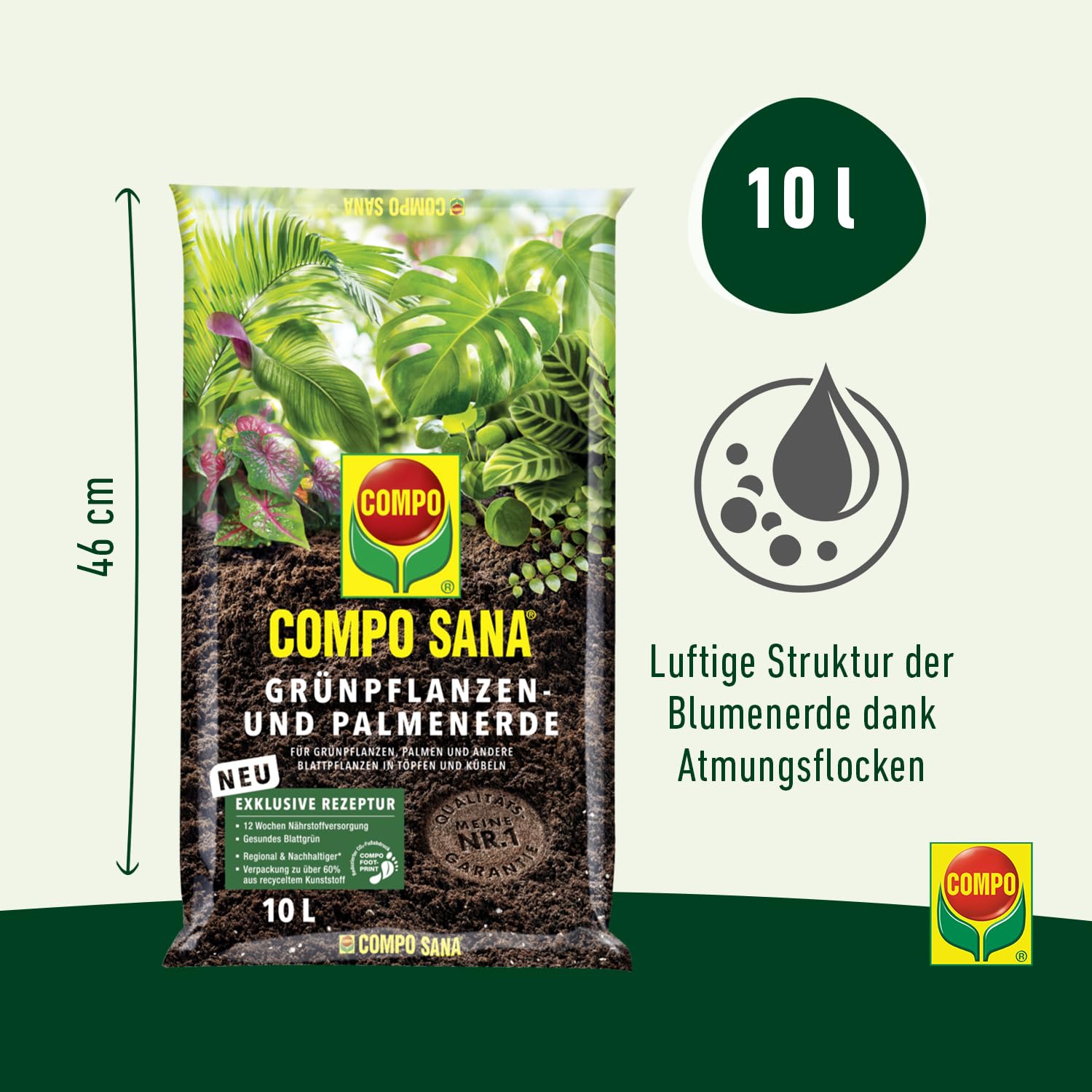 compo-sana-blumenerde-f-r-gr-npflanzen-und-palmen-10-liter image 3