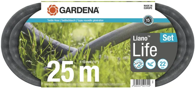 gardena-liano-life-textilschlauch-1-2-zoll-25-m-set-mit-spritze image 1