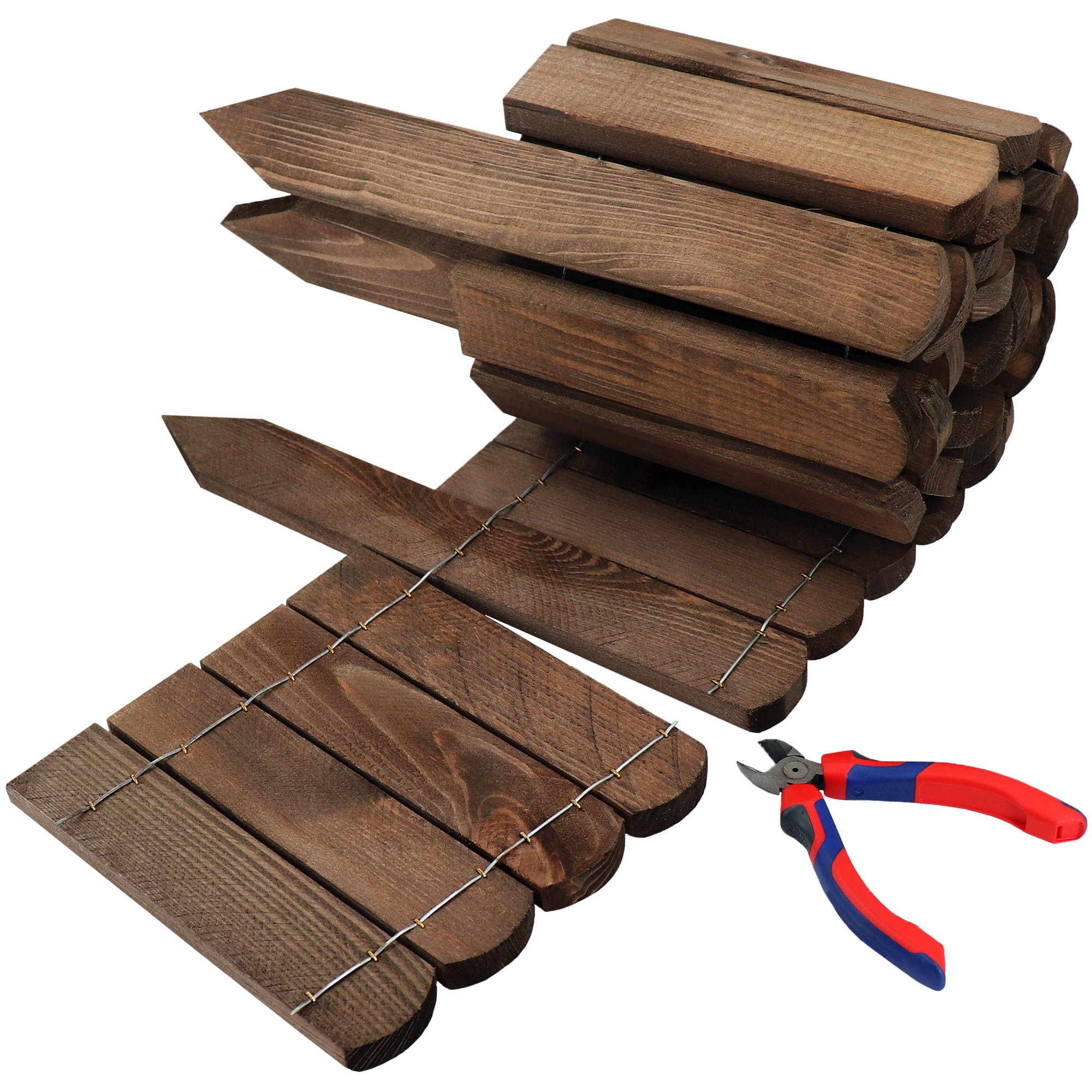aquagart-holz-rollzaun-dunkelbraun-30x200-cm-beeteinfassung-holz-2er-set image 6