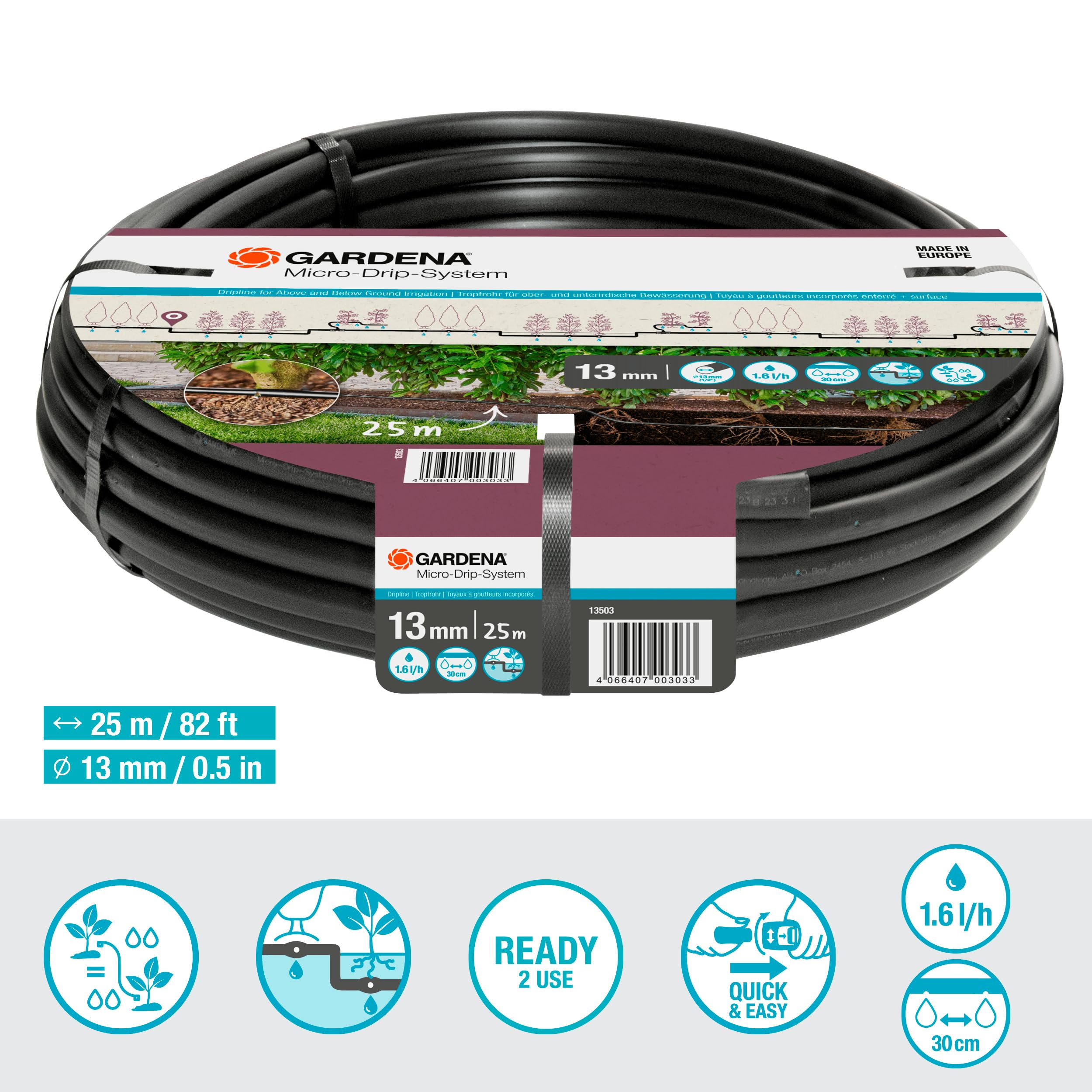 gardena-micro-drip-system-tropfrohr-1-6-l-h-25-m-13503-20 image 2