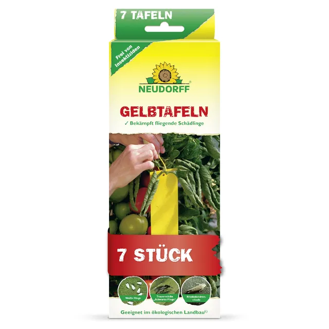 neudorff-gelbtafeln-kleinformatig-7-st-ck-leimtafeln-gegen-trauerm-cken image 1