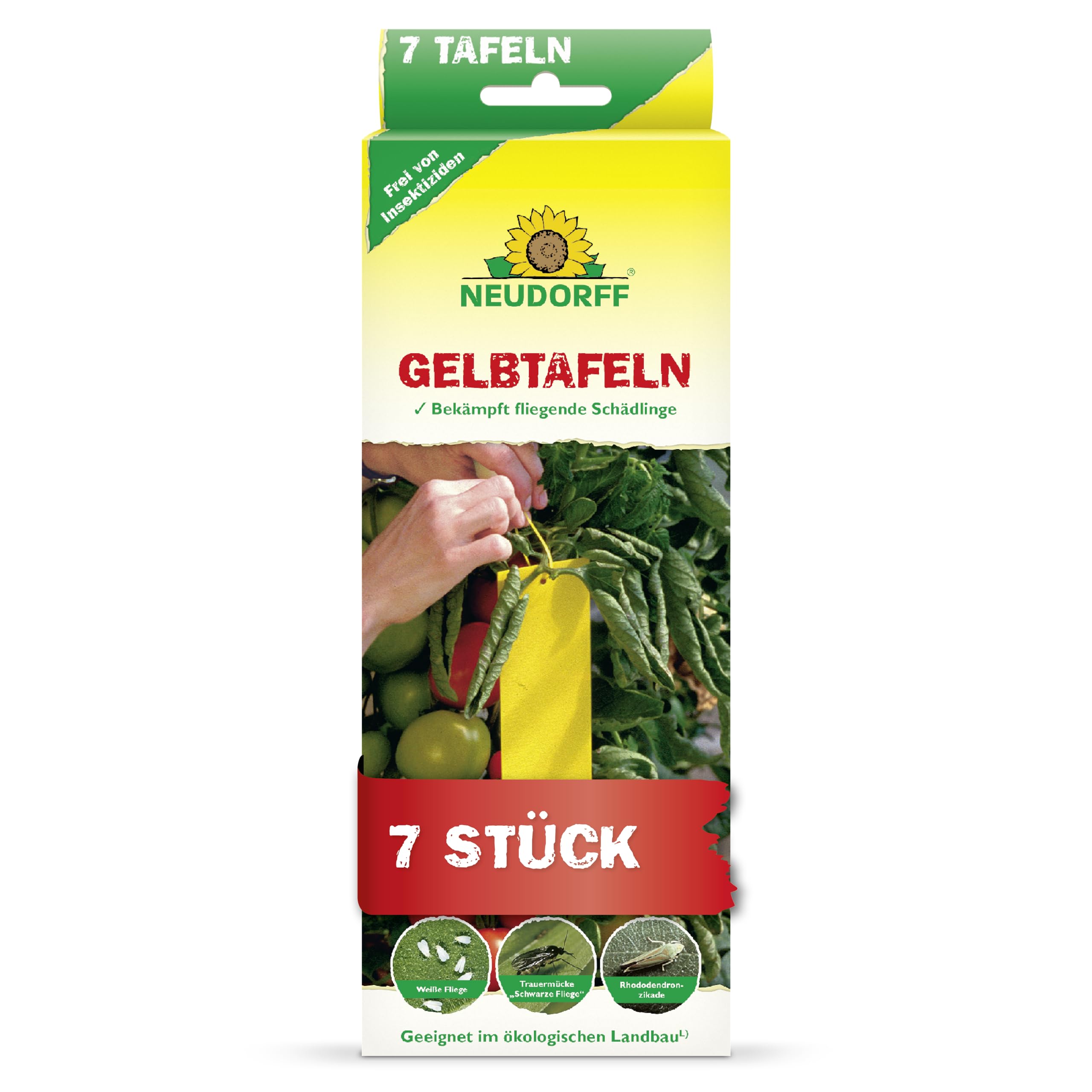 neudorff-gelbtafeln-kleinformatig-7-st-ck-leimtafeln-gegen-trauerm-cken image 1