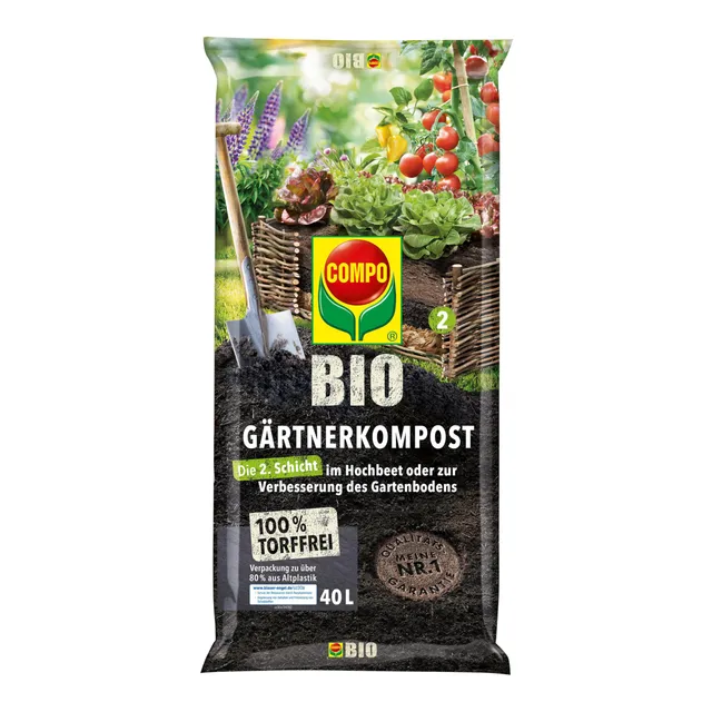 compo-bio-g-rtnerkompost-40-l-torffreier-gr-nkompost-f-r-hochbeet-und-gartenbode image 1