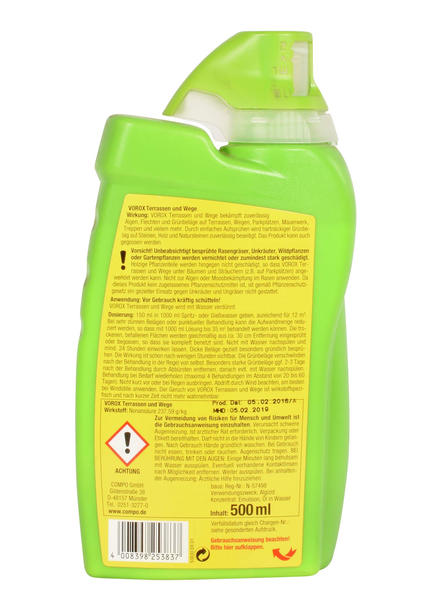 compo-vorox-terrassen-und-wege-500-ml-gr-nvernichter-konzentrat image 2