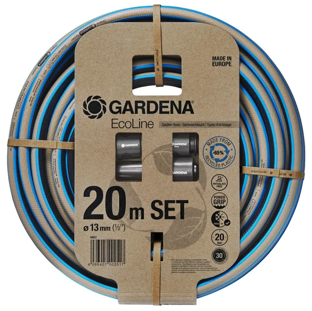 gardena-ecoline-gartenschlauch-1-2-zoll-20-m-mit-systemteilen-set image 1