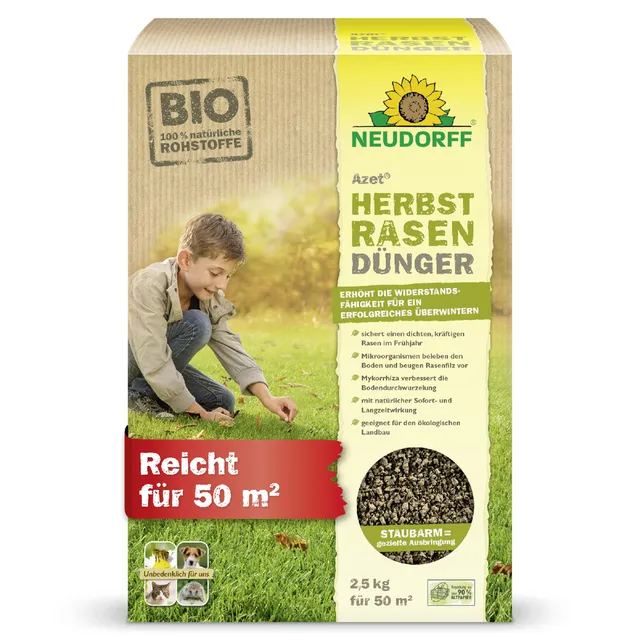 neudorff-azet-herbstrasend-nger-2-5-kg-f-r-50-m-npk-7-3-10-bio image 1