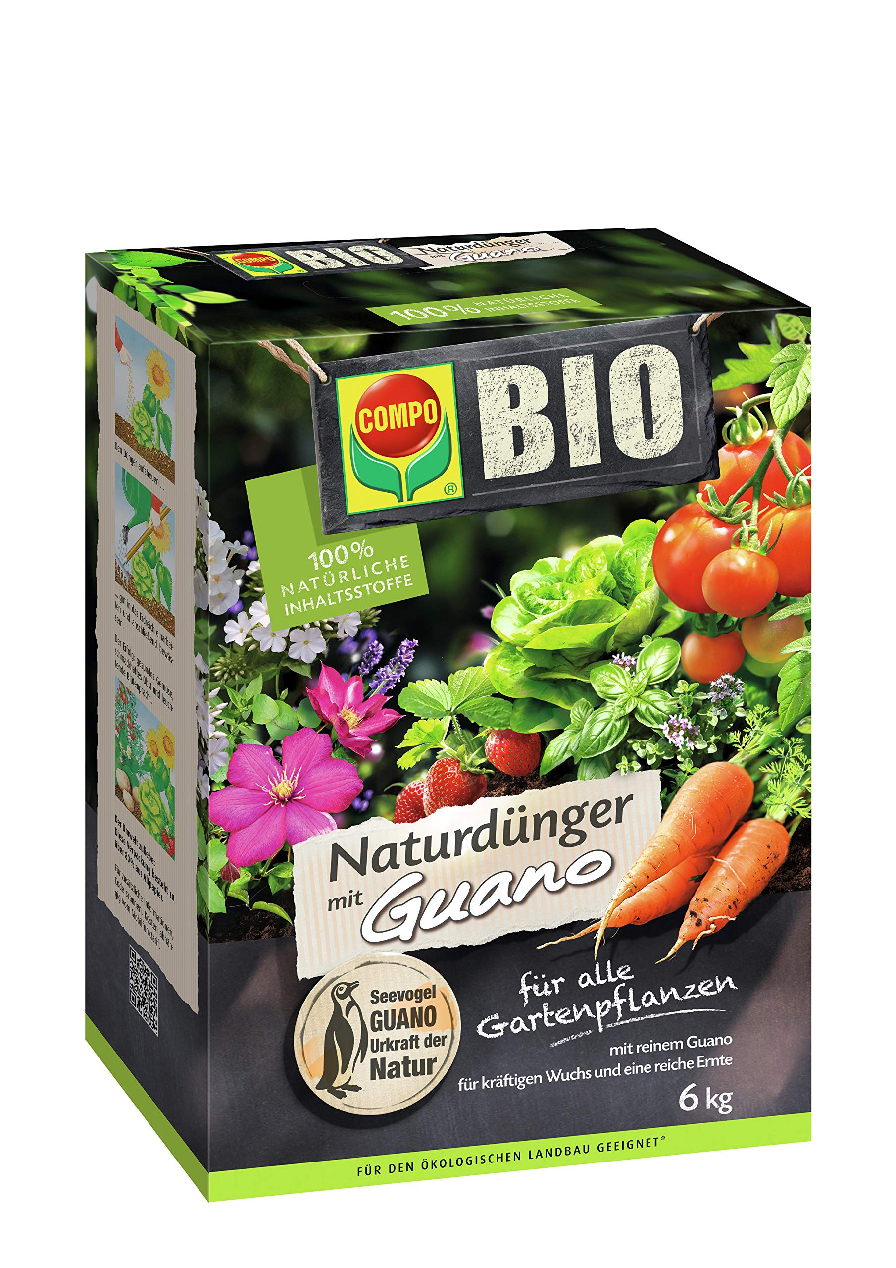 compo-bio-naturd-nger-mit-guano-6-kg-f-r-alle-gartenpflanzen image 1