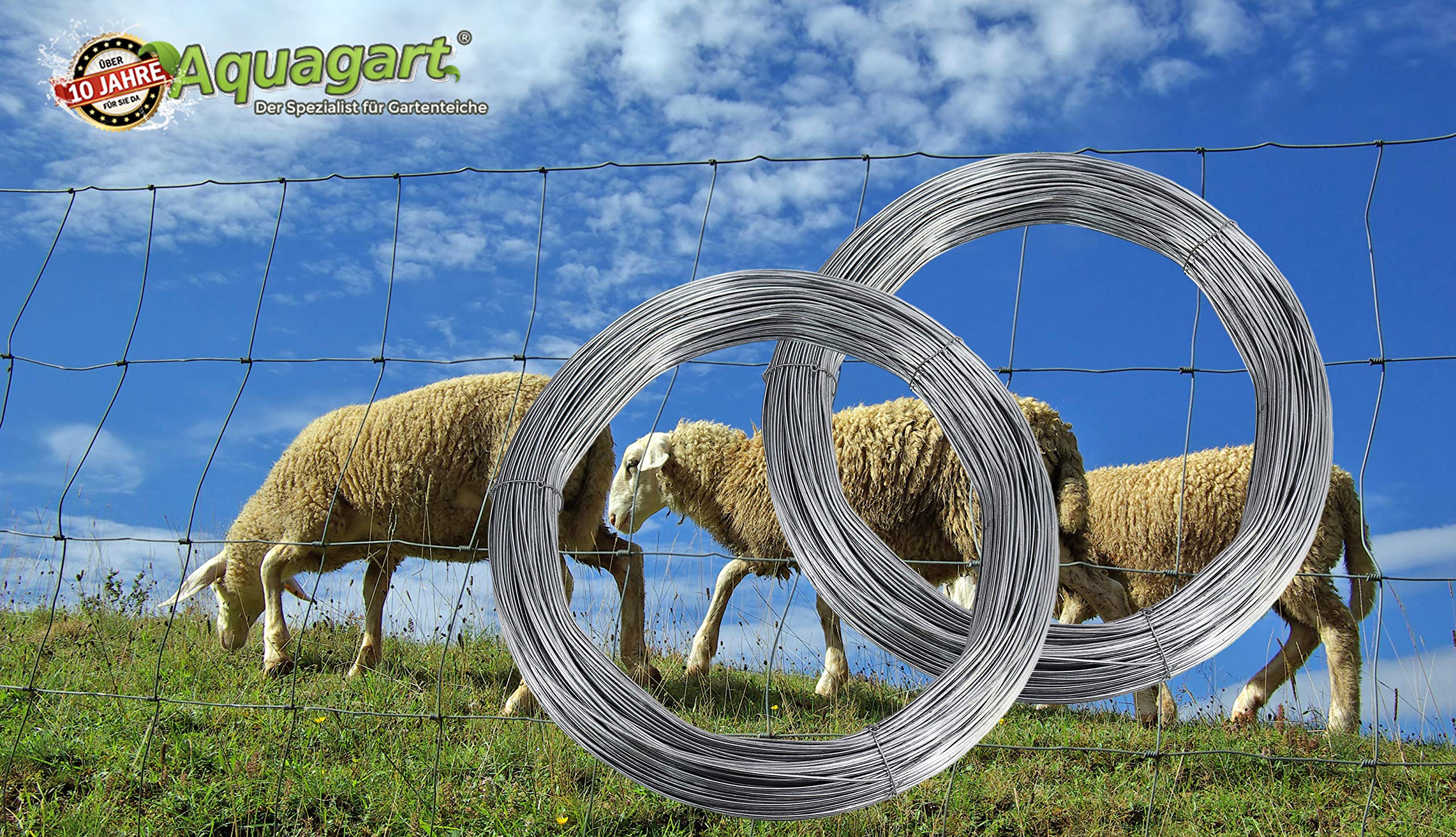 aquagart-spanndraht-3-0-mm-verzinkt-375-m-f-r-wild-weide-und-maschendrahtzaun image 4