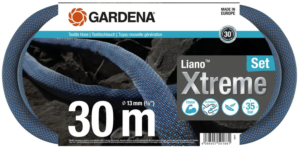 gardena-liano-xtreme-textil-gartenschlauch-1-2-zoll-30-m-set-18477-20 image 1