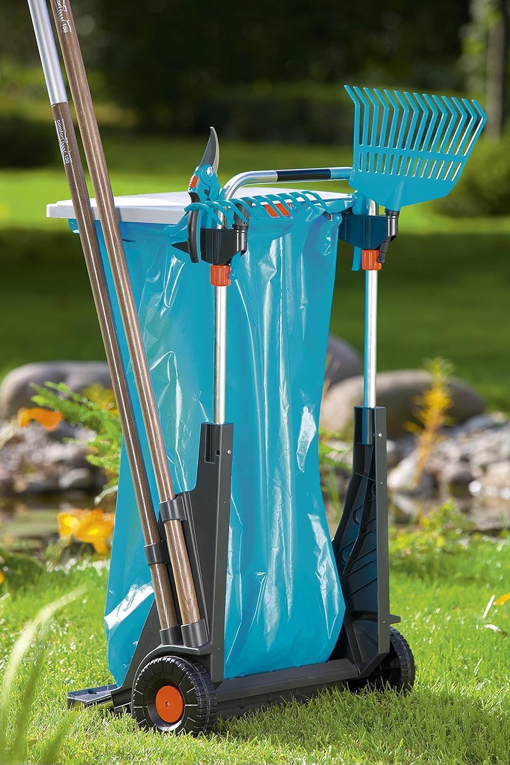 gardena-gartenmobil-232-20-transportwagen-mit-sackkarre-und-m-llsackhalter image 2