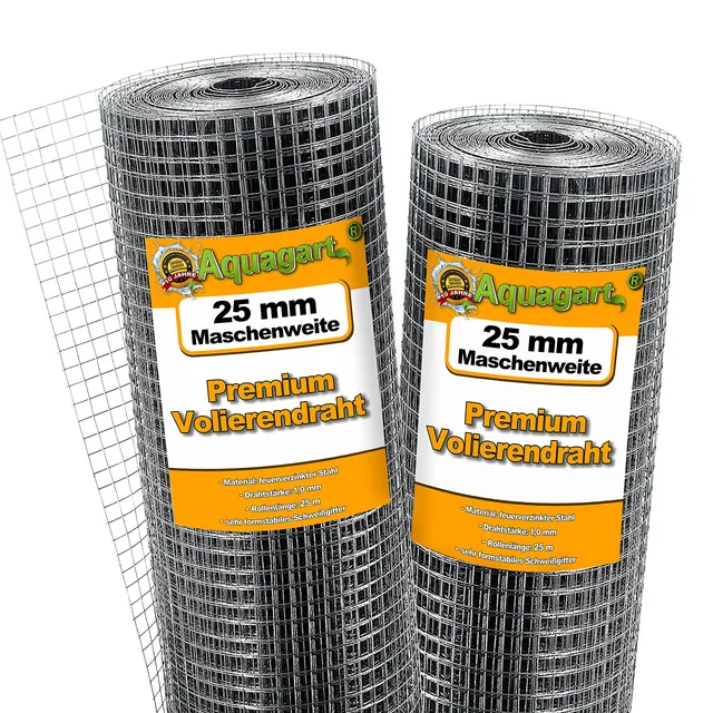 aquagart-volierendraht-hasendraht-175-m-x-1-m-schwei-gitter-25-mm-verzinkt-1-0-m image 1