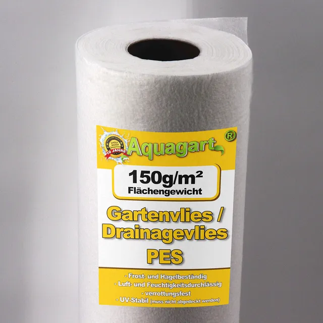 aquagart-unkrautvlies-wei-100-m-150-g-m-pes-1-m-breit-drainagevlies-1-5-mm image 1
