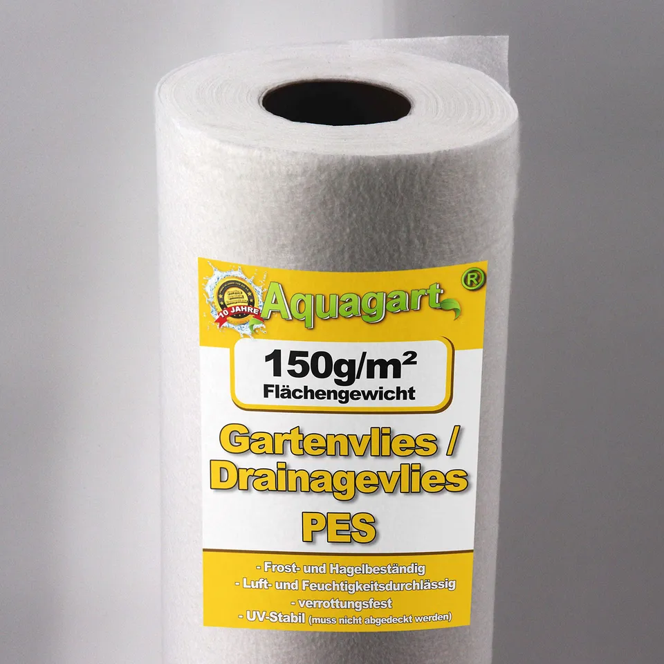 aquagart-unkrautvlies-wei-100-m-150-g-m-pes-1-m-breit-drainagevlies-1-5-mm image 1
