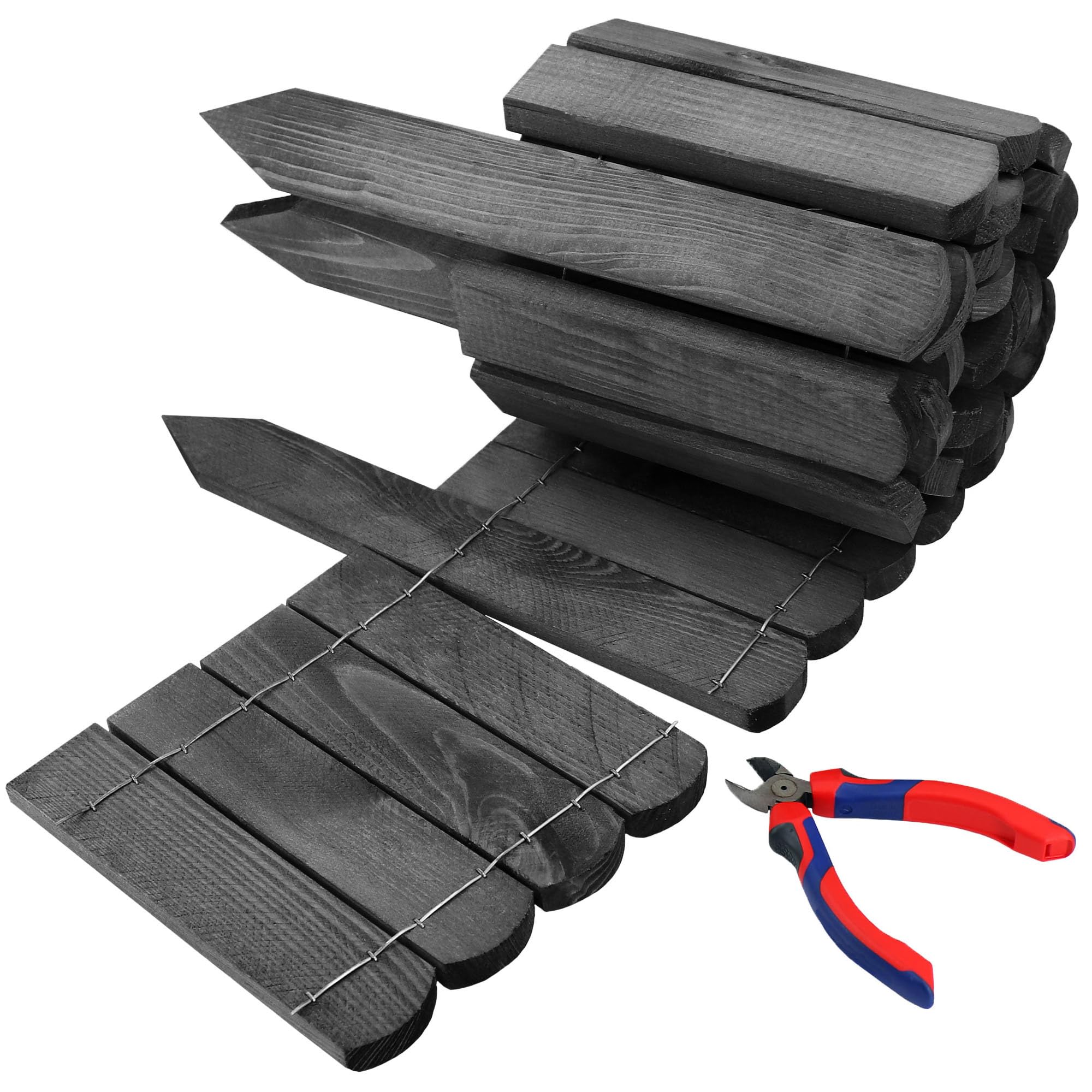 aquagart-holz-rollzaun-beeteinfassung-grau-20-cm-flexible-beetumrandung-und-rase image 6
