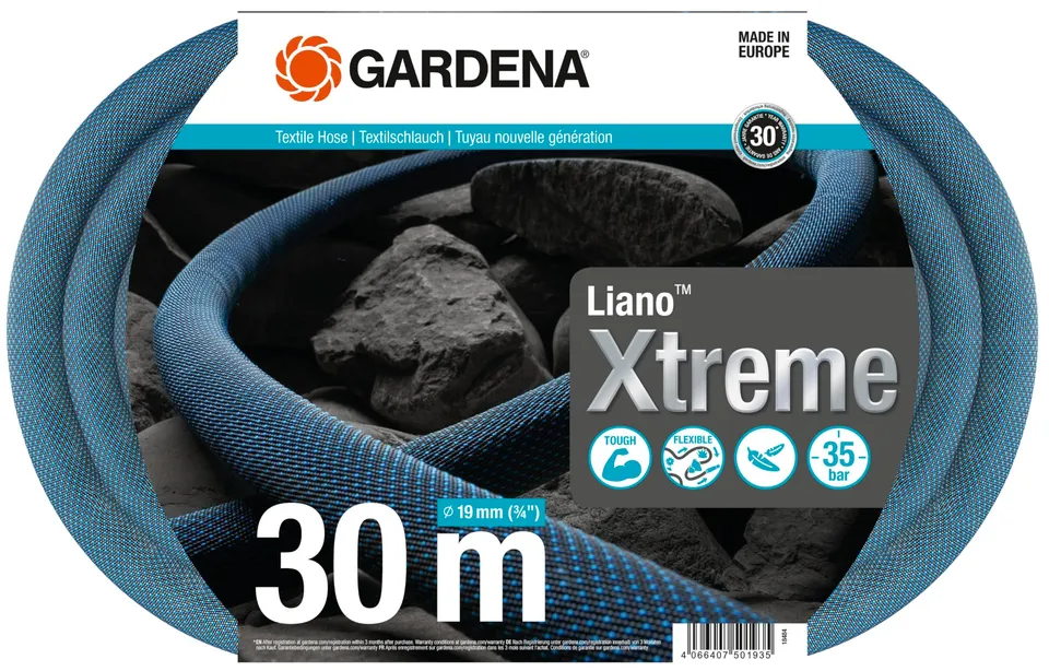 gardena-liano-xtreme-textil-gartenschlauch-set-30-m-3-4-zoll-18484-20 image 1