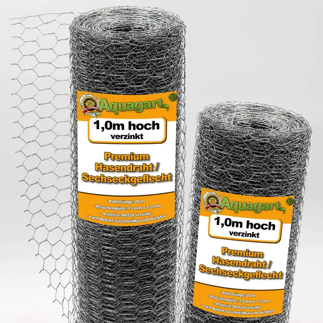 aquagart-maschendrahtzaun-sechseckgeflecht-60m-x-1m-13mm-verzinkt image 1