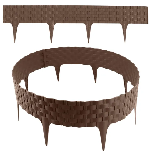 aquagart-rasenkante-rattanoptik-braun-3-2-m-beet-rasenabgrenzung image 1