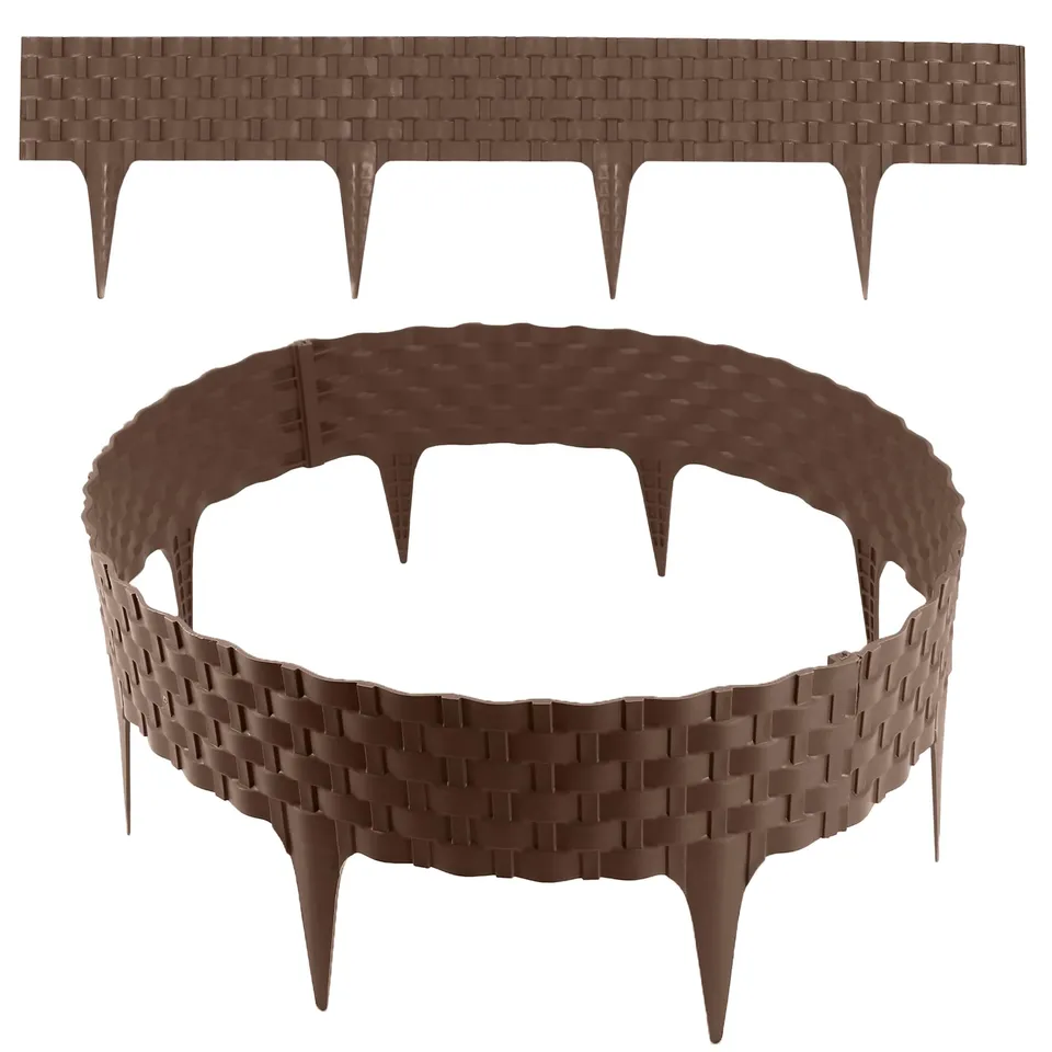 aquagart-rasenkante-rattanoptik-braun-3-2-m-beet-rasenabgrenzung image 1
