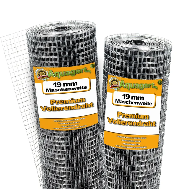 aquagart-volierendraht-verzinkt-19x19-mm-hasendraht-100-cm-hoch-20-m-rolle image 1