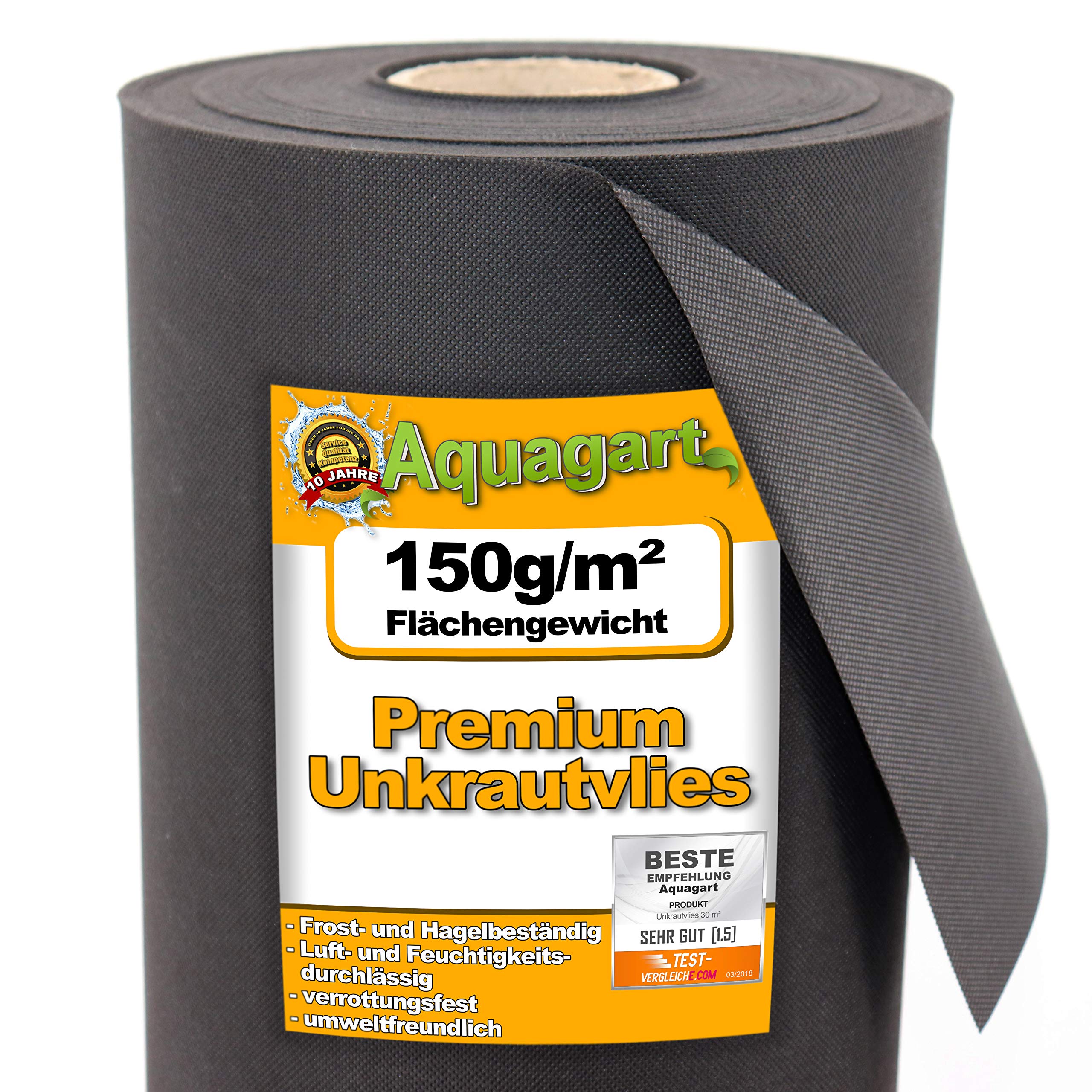 aquagart-garten-unkrautvlies-30-m-2-m-breit-150-g-m-inkl-10-erdanker image 1