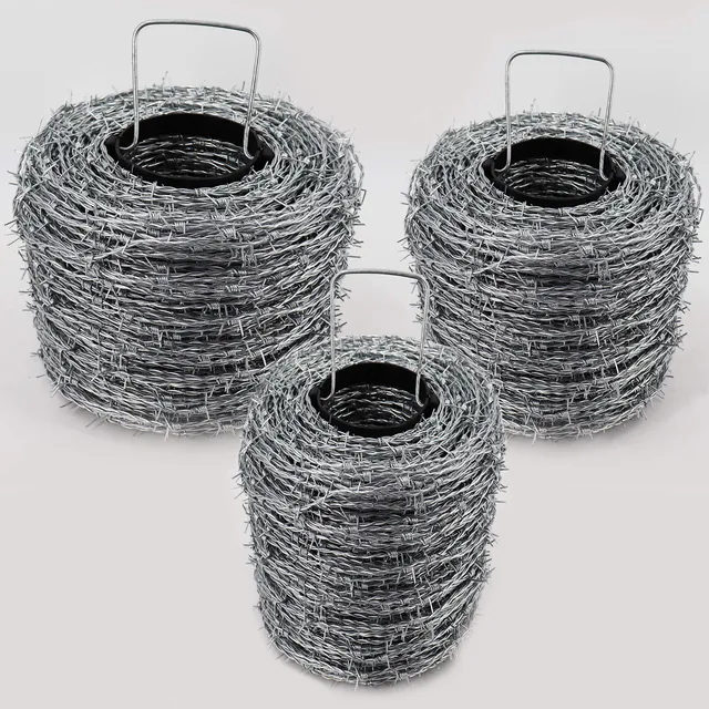 aquagart-stacheldraht-verzinkt-100-m-1-6-1-7-mm-4-spitzig-10-cm-abstand image 1