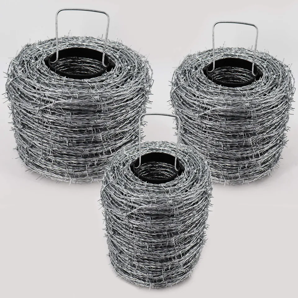 aquagart-stacheldraht-verzinkt-100-m-1-6-1-7-mm-4-spitzig-10-cm-abstand image 1