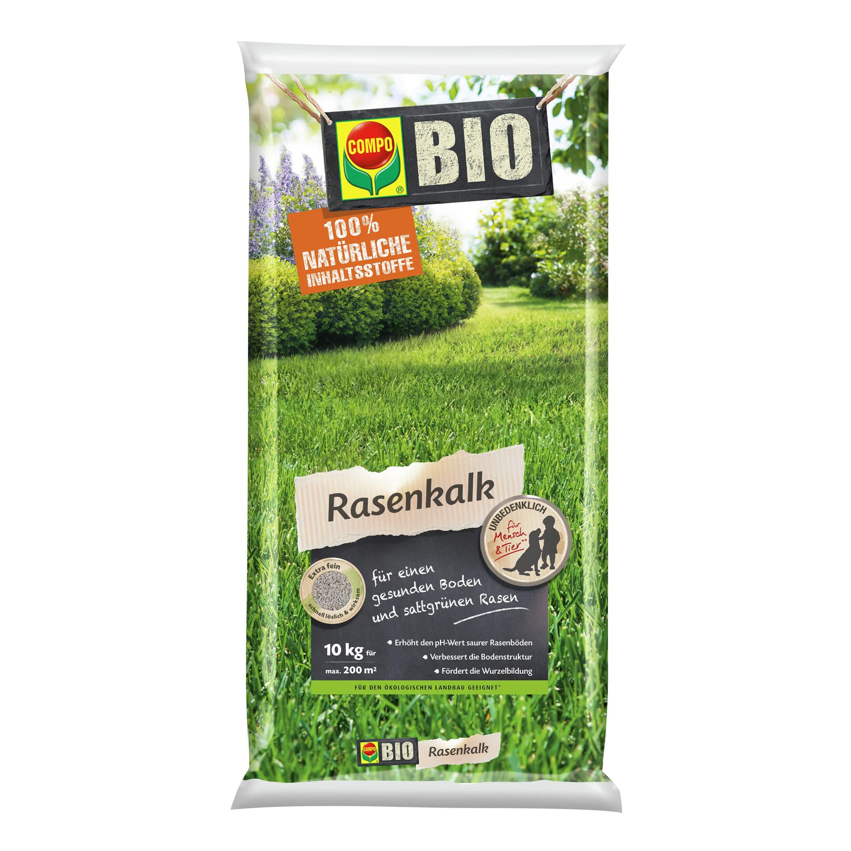 compo-bio-rasenkalk-10-kg-feingranulat-f-r-200-m-zur-ph-wert-erh-hung image 1
