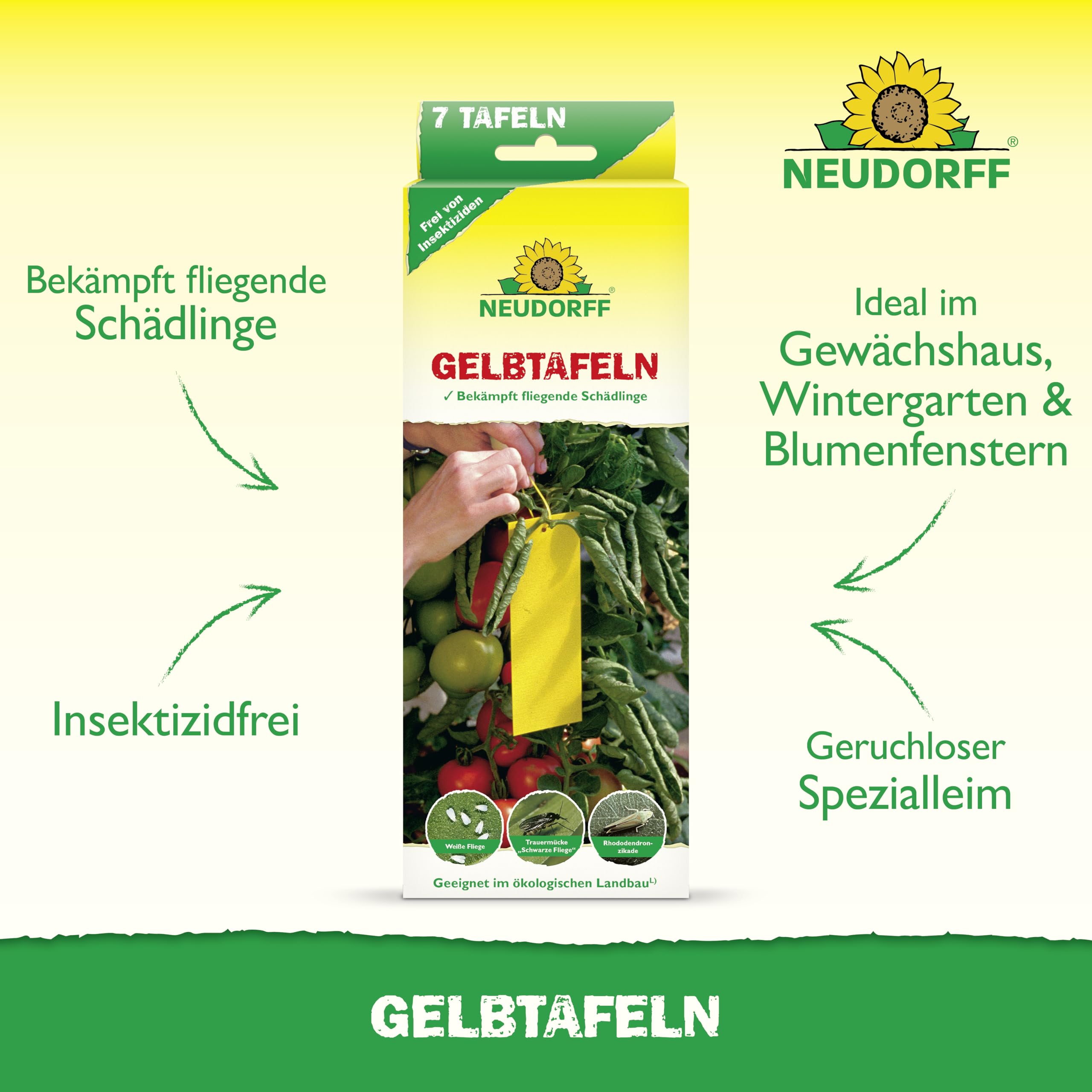 neudorff-gelbtafeln-kleinformatig-7-st-ck-leimtafeln-gegen-trauerm-cken image 2