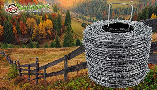 aquagart-stacheldraht-verzinkt-100-m-1-6-1-7-mm-4-spitzig-10-cm-abstand image 8