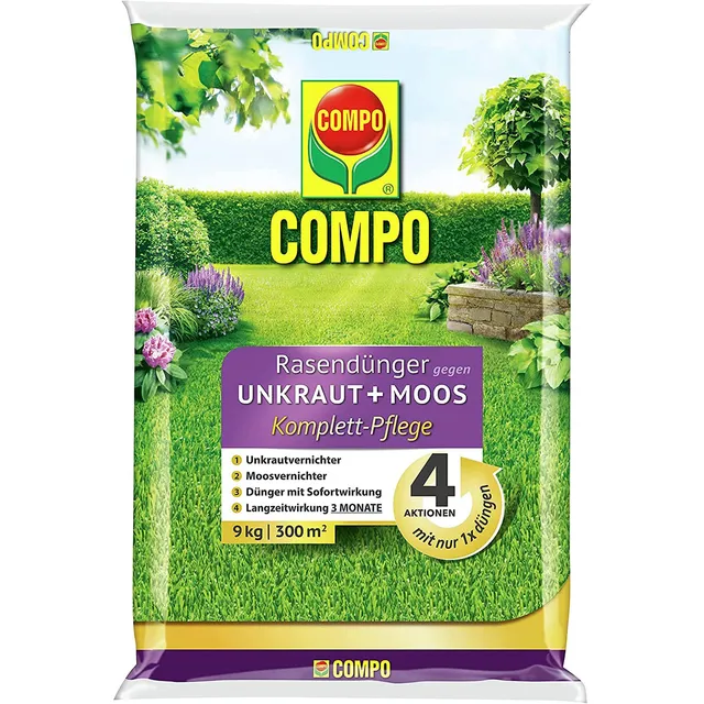 compo-rasend-nger-gegen-unkraut-moos-komplett-pflege-9-kg-f-r-300-m image 1