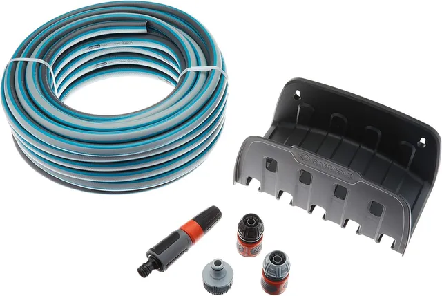 gardena-wandschlauchhalter-set-mit-20-m-classic-schlauch-13-mm-1-2-zoll image 1