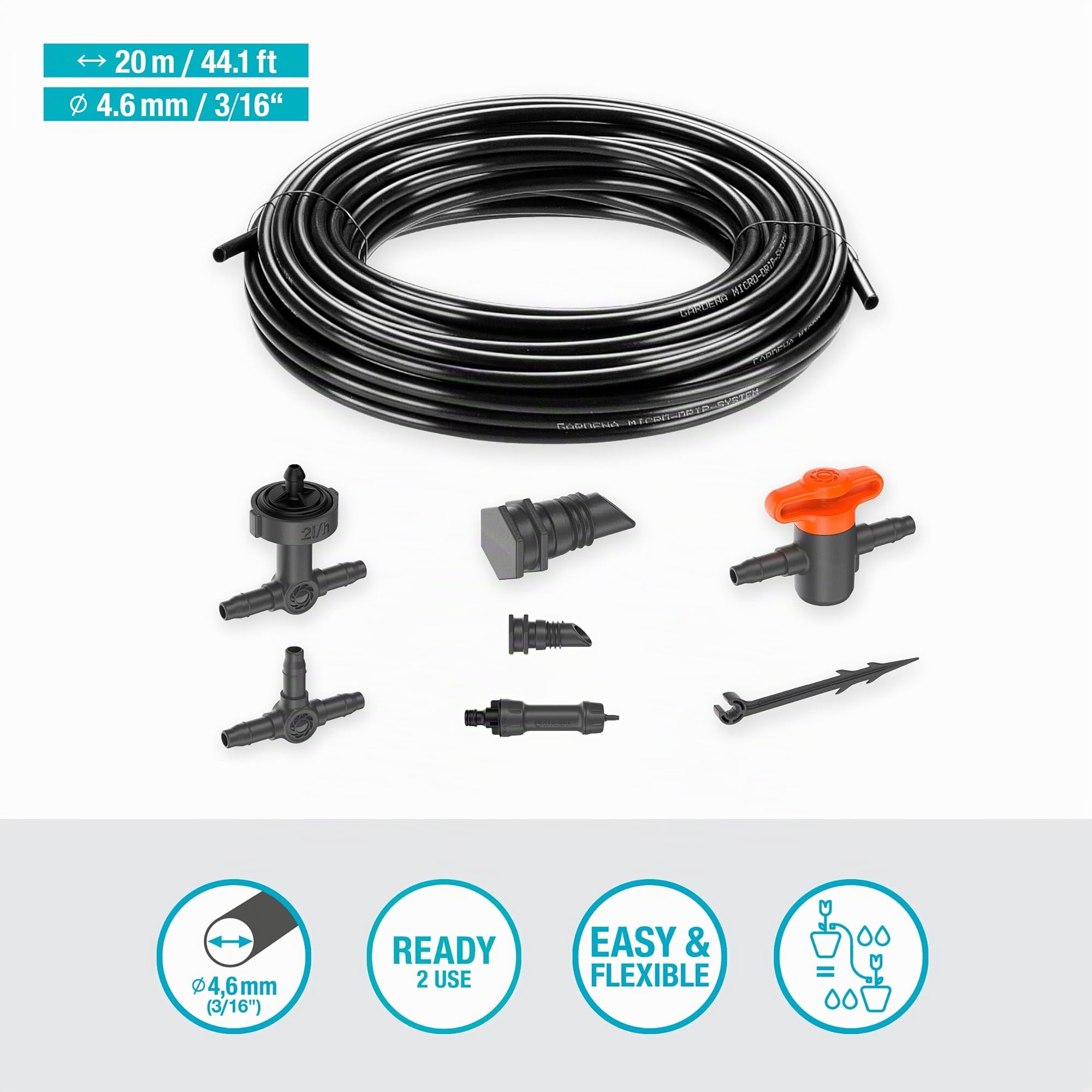 gardena-micro-drip-system-tropfbew-sserung-set-balkon-13401-20-f-r-15-pflanzen image 2