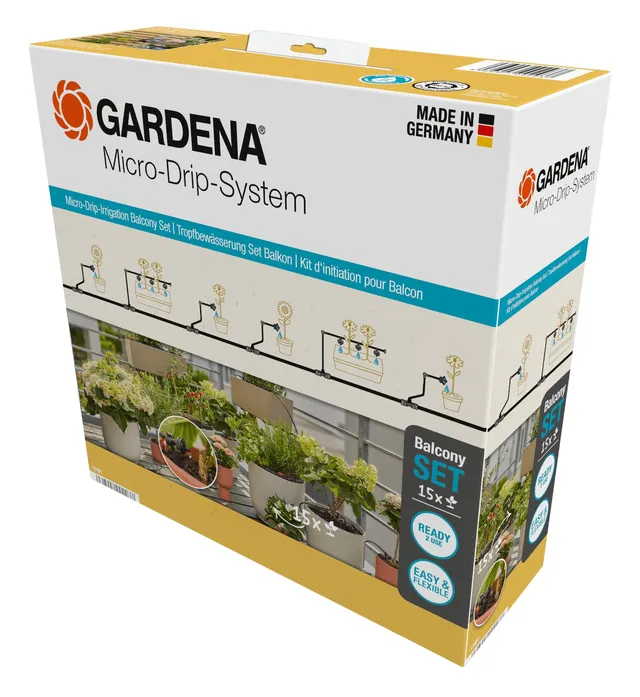 gardena-micro-drip-system-tropfbew-sserung-set-balkon-13401-20-f-r-15-pflanzen image 1